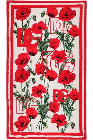 Dolce & Gabbana Toalla De Rizo De Algodón Con Estampado