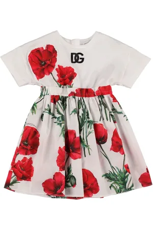 Dolce & Gabbana Vestido De Algodón Con Estampado Floral