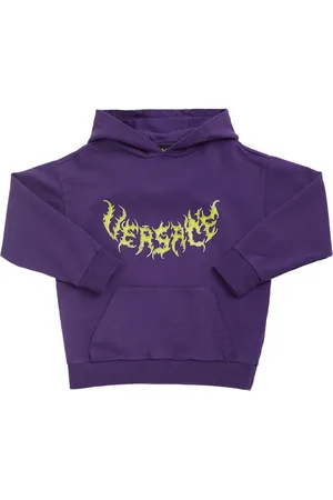VERSACE Sudadera De Algodón Con Capucha Y Logo