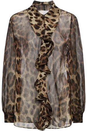Dolce & Gabbana Camisa De Seda Chifón Con Volantes