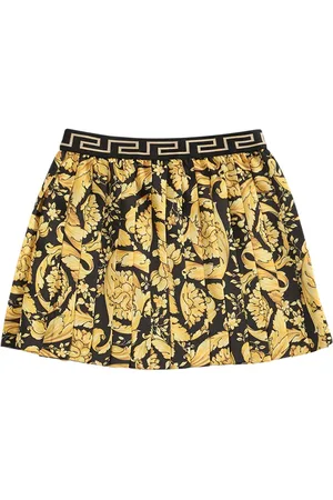 VERSACE Minifalda De Sarga Estampada