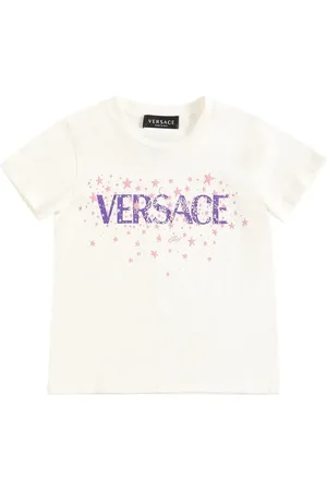 VERSACE Camiseta De Jersey De Algodón Con Logo