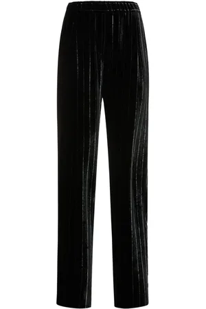 Giorgio Armani Pantalones Rectos De Terciopelo