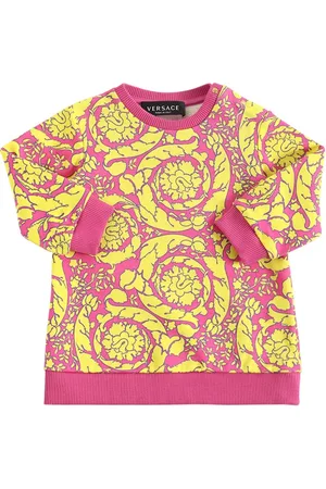 VERSACE Vestido Sudadera De Algodón Estampada