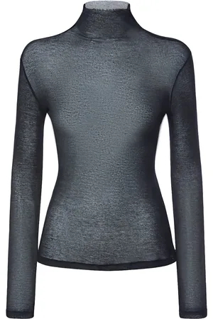 ANN DEMEULEMEESTER Suéter De Punto Transparente Con Cuello Alto
