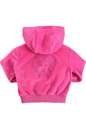 VERSACE Sudadera De Terciopelo Con Logo Y Capucha