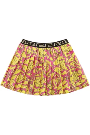 VERSACE Minifalda De Sarga Estampada