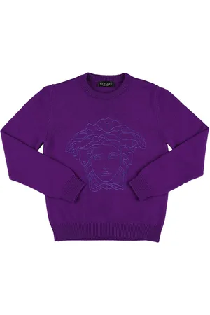 VERSACE Suéter De Lana Con Medusa Bordada