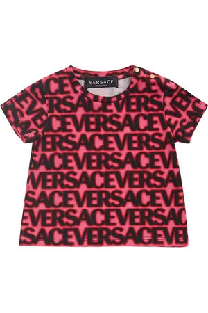 VERSACE Camiseta De Jersey De Algodón Con Logo