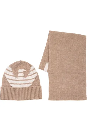 Emporio Armani Bufanda Y Gorro Beanie De Punto De Lana