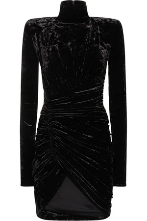 ALEXANDRE VAUTHIER Vestido De Terciopelo De Cuello Alto