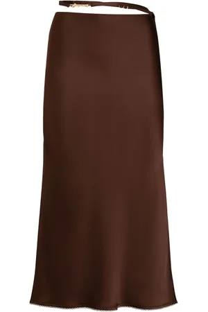 Jacquemus Falda Midi De Satén Viscosa