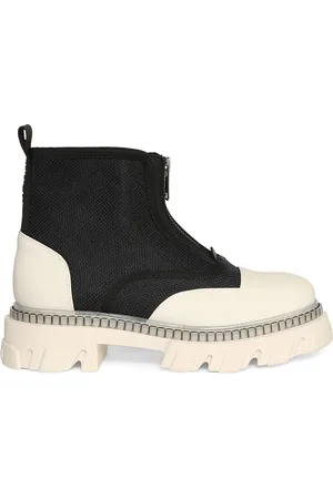 Ganni Botas De Piel Con Cremallera 50mm