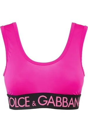 Dolce & Gabbana Top Cropped De Jersey Stretch Con Logo
