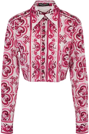 Dolce & Gabbana Camisa Corta De Algodón Popelina Estampado