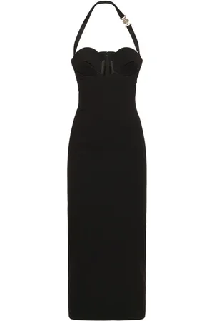 VERSACE Vestido Midi De Satén