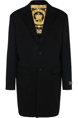 VERSACE Abrigo Peacoat De Lana