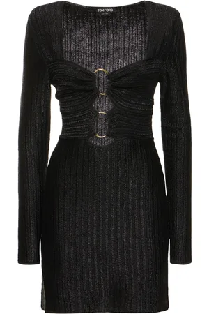 Tom Ford Vestido Corto De Punto De Lana Y Algodón