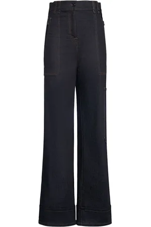 Tom Ford Pantalones Anchos De Denim De Algodón