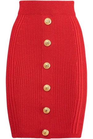 Balmain Falda De Punto De Viscosa