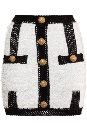 Balmain Minifalda De Punto De Tweed