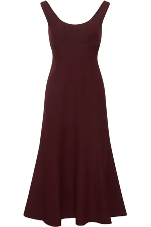 Roland Mouret Off-the-shoulder Silk & Wool Midi Dress