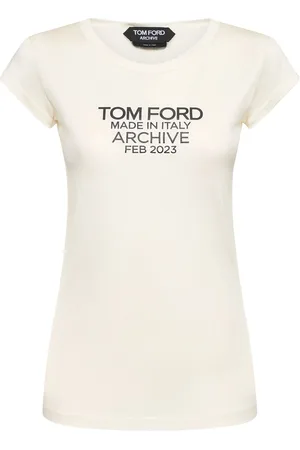 Tom Ford Camiseta De Seda Con Logo