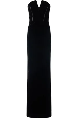 Tom Ford Vestido Largo De Terciopelo Sin Tirantes