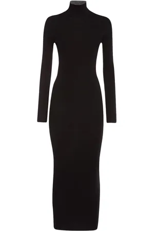 Tom Ford Vestido Midi De Seda Y Cashmere