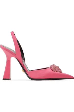 VERSACE Zapatos Destalonados De Satén 105mm