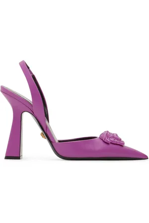 VERSACE Zapatos De Tacón Destalonados De Piel 105mm
