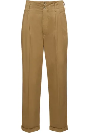 Aspesi Pantalones Rectos De Gabardina De Algodón