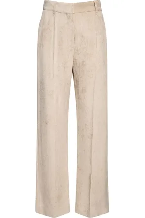 Brunello Cucinelli Pantalones Anchos De Pana De Viscosa