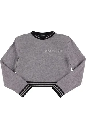 Balmain Suéter De Punto De Lana Con Logo