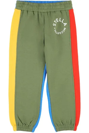 Stella McCartney Pantalones De Algodón Orgánico Color Block