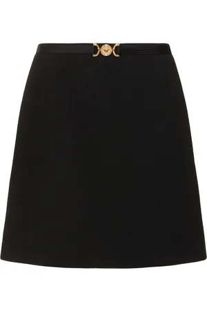 VERSACE Falda Lana Midi De Crepé