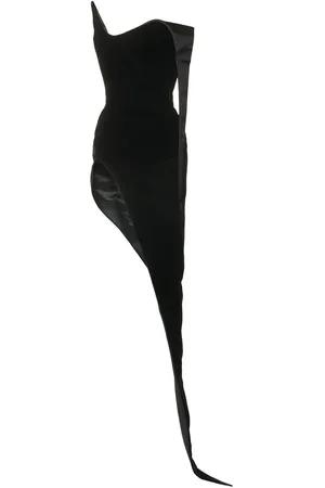 MUGLER Vestido Largo De Terciopelo
