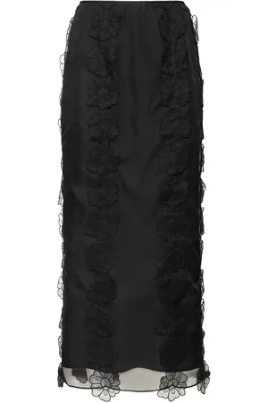 Cecilie Bahnsen Falda Midi Con Bordado
