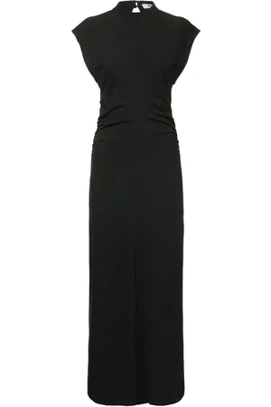 Msgm Vestido Midi De Jersey Drapeado