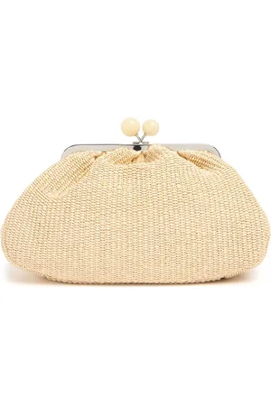 Max Mara Clutch Fortuna Efecto Rafia