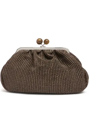 Max Mara Clutch Fortuna Efecto Rafia