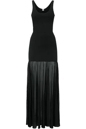 Totême Vestido De Noche De Punto Plissé