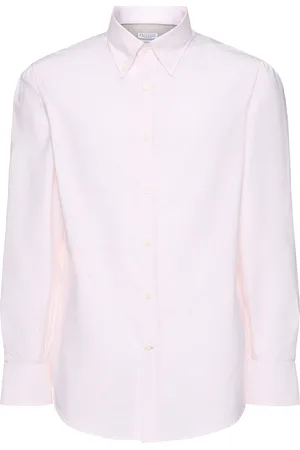 Brunello Cucinelli Camisa De Algodón Con Botones