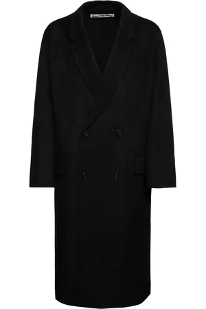 Acne Studios Abrigo Cruzado De Lana