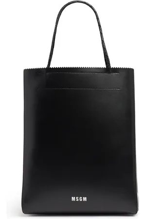 Msgm Bolso Mediano Matte Shopping De Piel