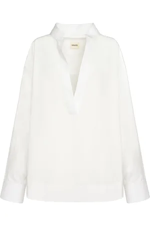Khaite Camisa De Popelina De Algodón