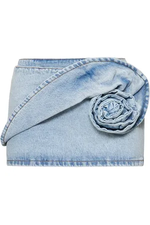 MAGDA BUTRYM Minifalda De Denim Con Rosa