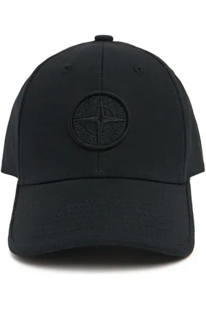Stone Island Gorra De Lona De Algodón Con Logo