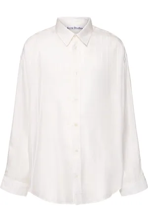 Acne Studios Camisa Cupro Con Logo