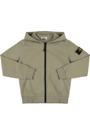 Stone Island Sudadera De Algodón Jersey Con Capucha